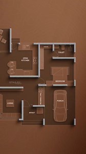 Modern Comfort: A Perfect 3BHK Home for Your Family Follow 👉👉👉 @sthaayi_design_lab 👈👈👈 Transform your lifestyle with this stunning 3BHK floor plan that merges functionality with aesthetic appeal. Floor Plan Highlights: 1. Grand Entry & Living Area Welcoming entry leads into a spacious living room, perfect for gatherings. 2. Dining Area Centrally located dining space that creates a seamless connection to other rooms. 3. Open Kitchen Modern kitchen with ample storage, thoughtfully placed adj