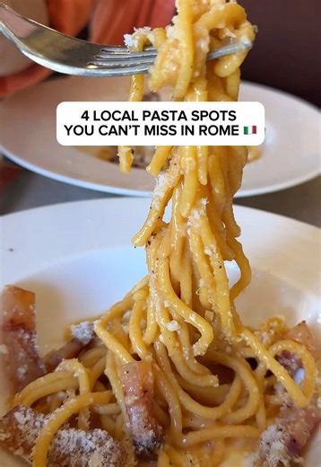 4 Traditional Roman pasta dishes every visitor should try in Rome 🇮🇹🍝 Save this for your Italy trip 📌 Rome has 4 iconic pasta dishes – carbonara, amatriciana, gricia and cacio e pepe – and these were our favourite spots to try them 👇 1️⃣ Luciano Cucina – Carbonara 📍 @luciano_cucinaitaliana Probably our favourite carbonara in Rome. Super creamy sauce made with egg yolk and pecorino romano, topped with crispy guanciale. 100% worth the hype and popular with both tourists and locals alike. 2️⃣