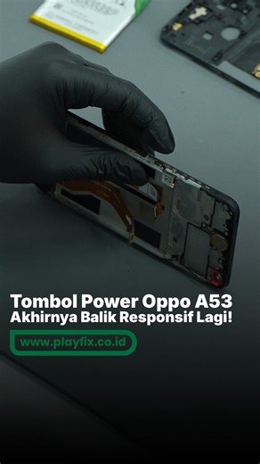 ANDROID SERVICE & SHOP • LAPTOP SERVICE on Instagram: "Hari ini PlayFix kedatangan Oppo A53 dengan keluhan tombol power tidak bisa dipakai dan layar ikut ngeblank. Setelah dicek, ternyata bagian fleksibel power memang harus diganti karena tombol luar dan karetnya sudah hilang. Untuk layar, kami curiga ada masalah di grounding sehingga LCD tidak bisa menampilkan gambar. Langkah selanjutnya adalah konfirmasi ke pelanggan bahwa LCD juga perlu diganti agar perangkat kembali normal. Oh iya, sekarang