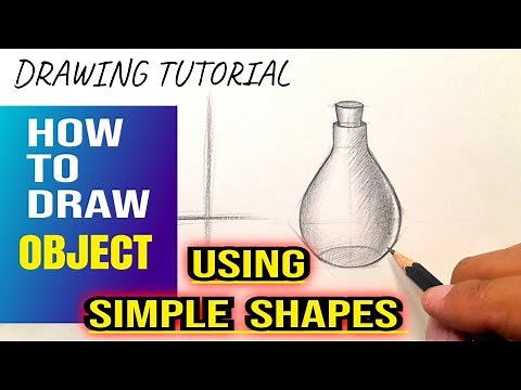 How to draw Objects using Basic Shapes for Beginners | Object Drawing tutorial with pencil
