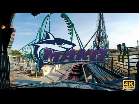 MAKO Front Row POV 4K 🦈 SeaWorld Orlando Hypercoaster Ride Experience!
