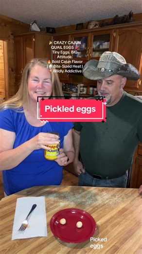Quail eggs Crazy Cajun pickled eggs #cajunquaileggs #quaileggs #pickledeggs #tiktokshopcreatorpicks #genx