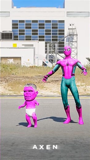 RANDOM IRON-HULK VS PINK-HULK BATTLE #gta5 #hulk #spiderman