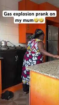 Gas explosion prank on my mum🤣🤣 #shorts #relatable #prank #funny #comedy #lol