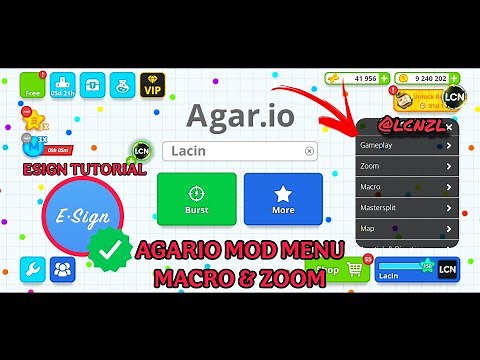 AGARIO MOD MENU - MACRO & ZOOM - ESIGN INSTALL TUTORIAL