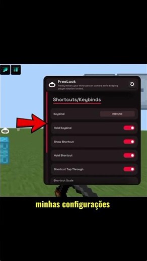 Perspective e Zoom no MCPE 😎 #capcut #tutorial #minecraft #pvpminecraft