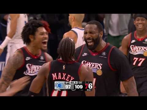 Andre Drummond DAGGER 3 vs Magic to advance to playoffs has Philly going crazy 😂