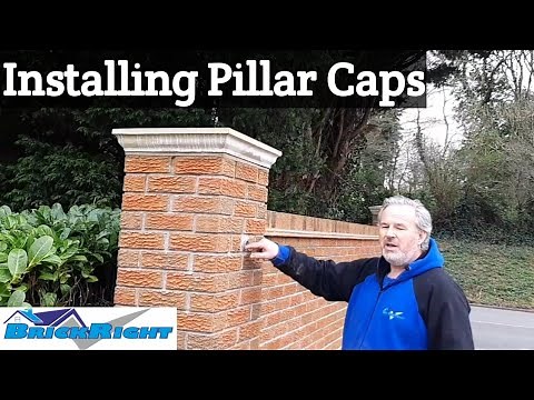 #bricklaying -Installing pillar caps