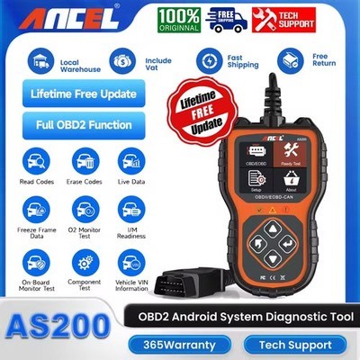 ANCEL AS200 Auto OBD2 Scanner Code Reader Diagnostic Tool Check Engine Fault | eBay