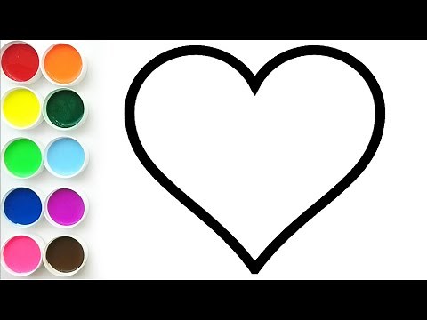Dibujar y Colorear Corazones Para Niños - Aprende Colores Pintando - Learn Colors | FunKeep Art