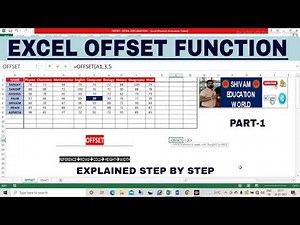 EXCEL OFFSET FUNCTION (DETAIL EXPLANATION) | OFFSET FUNCTION IN EXCEL (EXPLAINED STEP BY STEP)