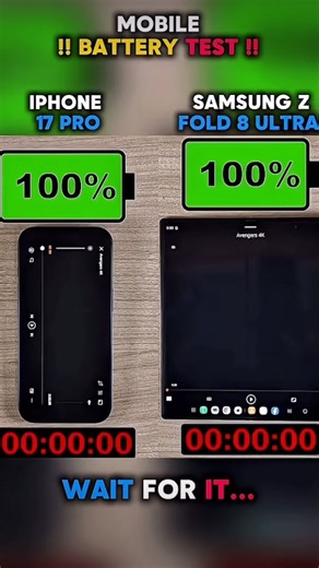 IPHONE 17 PRO VS SAMSUNG Z FOLD 8 ULTRA BATTERY TEST💀🤯