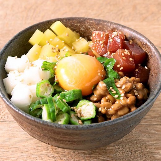 簡単 ねばねばバクダン丼 作り方・レシピ | クラシル