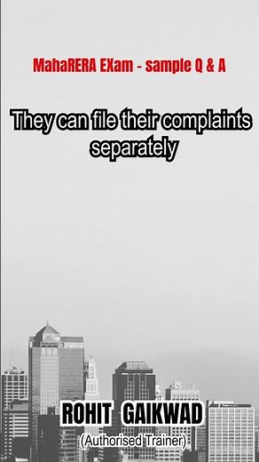 MahaRERA Agent Exam preparation - sample Question & Answers series 112 by ‪@coachRohitGaikwad‬