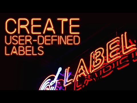 Advanced functional training: Create and maintain User-defined labels