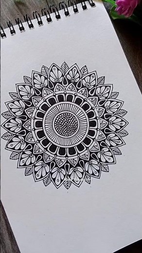 Mandala Art for Beginners | Easy Step by Step #art #drawing #mandalaart #artist #shortvideo #short