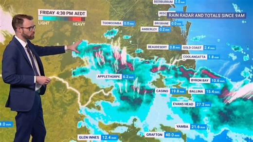 Sky News Weather Senior Meteorologist Rob Sharpe says storms are “rocketing through” northeast NSW. | Sky News Australia