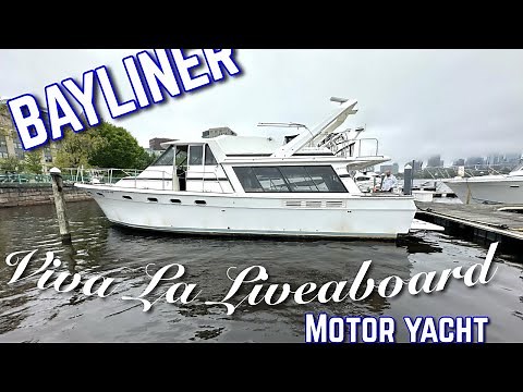 Used 1990 Bayliner 4588 Pilothouse Yacht Tour – Great Liveaboard Potential!