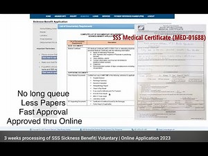 3 weeks processing of SSS Sickness Benefit| Voluntary | Online Application 2023