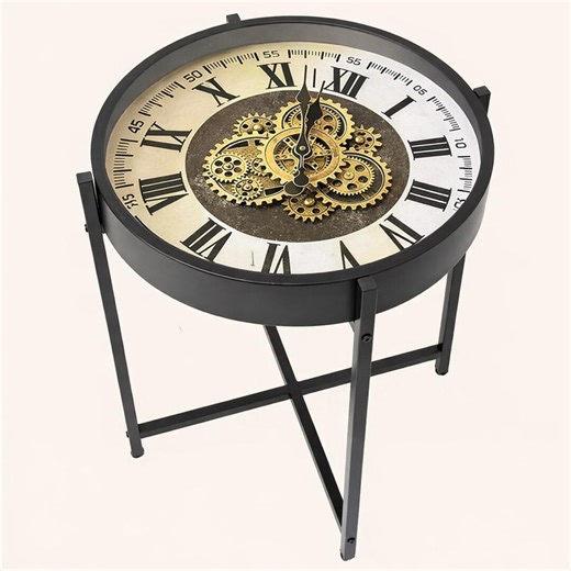 Vintage-style Coffee Table Clock, Steel Body and Diameter 60, Height 58 Cm, Rustic Clock - Etsy
