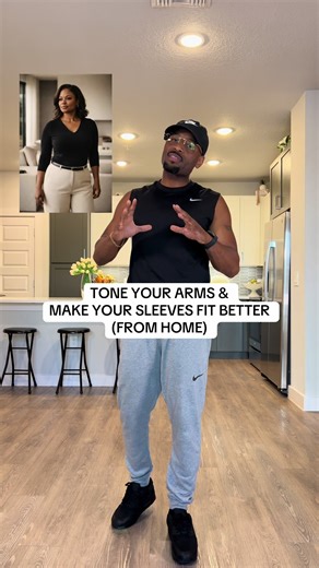 Ladies, if your sleeves feel tight, your tops cling to your arms, or you avoid fitted blouses because of the way they sit… this is for you. These three home exercises tighten your biceps, sculpt your shoulders, and smooth the back of your arms so your sleeves stop bunching and start gliding again. No gym. No crazy weights. Just clean, controlled form. Here’s the workout you can save and start tonight. The Home Arm Tightening Routine 🔥Dumbbell Curl To Press 3 sets 10 to 12 slow reps 🔥Tricep Kic