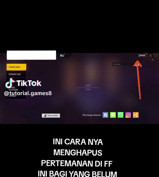 Cara Menghapus Pertemanan di FF