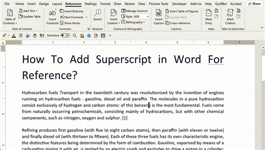 The Easy Way to Add Superscript for Citations in Word