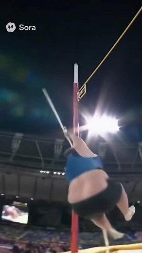 Amazing Pole Vault Performance Defying Gravity