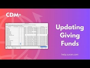 Updating Giving Funds in CDM+
