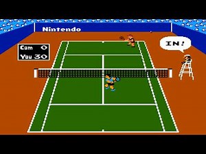 Tennis (Famicom Disk System, 1986) – Singles Game, Full Game Session (Victory Cup Clear) 🎾🏆🥎