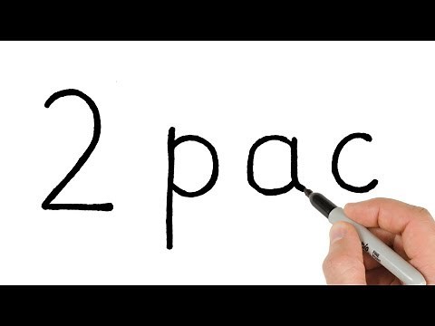 How to turn word 2Pac into drawing Tupac Shakur rap legend | How to Draw 2Pac