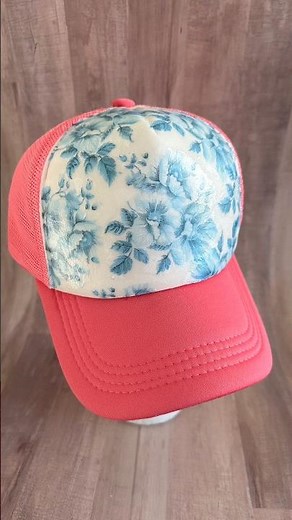 Customize Trucker Hats with Paper Napkins and Mod Podge. DIY easy summer fashion craft!