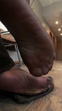 Dipping and shoe removal in public. Removing flats to show sweaty soles.