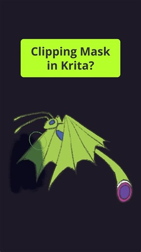 Clipping Mask / Alpha Inheritance in Krita Tutorial #krita #tutorial #digitalart