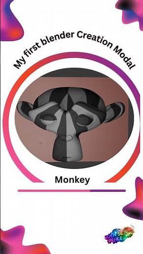 👉 My First Blender 3D Model | Monkey 🐵 | Beginner Blender Creation
