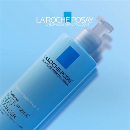 Say hello to Toleriane Milky Cleanser 💙 Gently cleanses without stripping skin’s natural moisture barrier. | La Roche-Posay