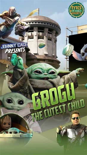 ✨GROGU✨ The Cutest Child🛡️🦎Heroic Beings #Shorts 👽#TheMandalorianAndGrogu #StarWars 🎙️#JohnnyCage