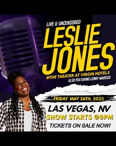 🔥🎤 Las Vegas, are you ready for a night of endless laughs? The outrageously funny Leslie Jones is performing live at The Theater at Virgin Hotels on May 26th, 2023! 😄🎭 Beat the rush and secure your tickets now 👉 https://www.axs.com/events/465930/leslie-jones-live-tickets #LiveComedy #LeslieJonesLive #VegasEntertainment | Leslie Jones