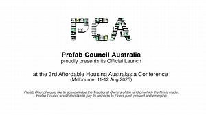 Prefab Council Soft Launch | 3rd Affordable Housing Conference Australia