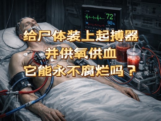 给尸体按上起博器并供氧供血，它能永不腐烂吗？#科普 #生命 #涨知识 #科学实验