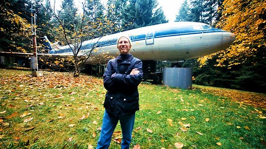 Bruce Campbell lives in an airplane. Yes, an actual jet. The Portland-based aeronautics enthusiast makes his home in a converted Boeing 727 that was once used as a Greek aircraft until the mid-1960’s and now resides in a forest near Portland. | Great Big Story