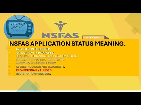 NSFAS 2025 APPLICATION STATUS STEPS MEANING.