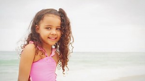 Cute Little Girl Smiles Waves On Stock Footage Video (100% Royalty-free) 9049438 | Shutterstock