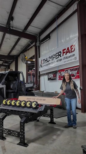 ⚡️LIGHT UP THE TRAIL LIKE A TITAN ⚡️ The Gravity® Titan™ LED Light Bar isn’t just bright — it’s a beast. 🔥 1.7x brighter than Pro6 🚨 Amber Dust Light for visibility in the wild 🧱 Modular Infinity Ring system = custom setup 💧 MoistureBlock® tech = weatherproof power And YES — you can mount it right to your Thumper Fab roof or roof rack for the ultimate off-road setup. Built for the bold. Ready for the ride. #ThumperFab #TitanLED #OffRoadLighting | Thumper Fab