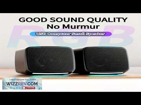 Mini Speaker with Cool Lights and Stereo Sound Computer Speakers 6W USB