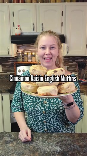Homemade Cinnamon Raisin English Muffins Recipe