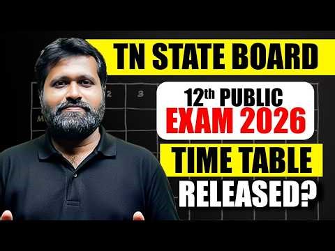 TN State Board 12th Public Exam 2026 Time Table Released ?