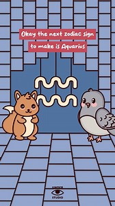 The Creation Of Aquarius ♒️ Original Audio: Julia Kelley #aquarius #zodiac #astrology #animation #squirrel #bird #understudio | Under Studio