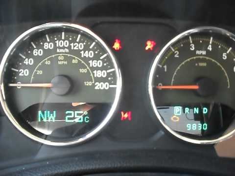 Resetting oil change light/message 2008-2012 Jeep Wrangler