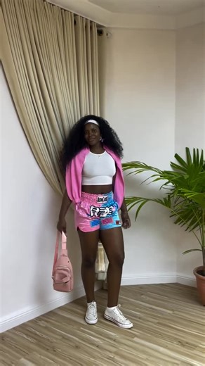 ASHLUXE Society on Instagram: "@whatgozieiswearing in the @ashluxe Boxing trunk"